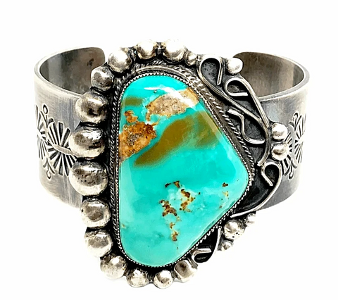 Image of Sold Large Navajo Royston Turquoise B.racelet - Native American