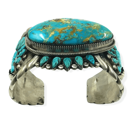 Image of SOLD Large Stone Turquoise Paw.n Bracele.t