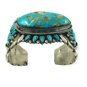 SOLD Large Stone Turquoise Paw.n Bracele.t