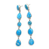 SOLD Long Navajo Turquoise Mountain Earrings