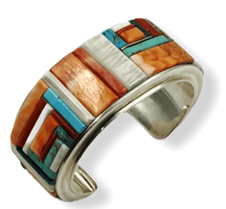 Sold Multi Color Navajo Cobble Stone Br.acelet- David Tune