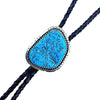 Native American Bolo Tie - Navajo Free Form Sleeping Beauty Turquoise Bolo Tie - Samson Edsitty - Native American