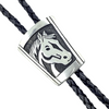 Native American Bolo Tie - Navajo Sterling Horse Bust Bolo Tie - T & R Singer