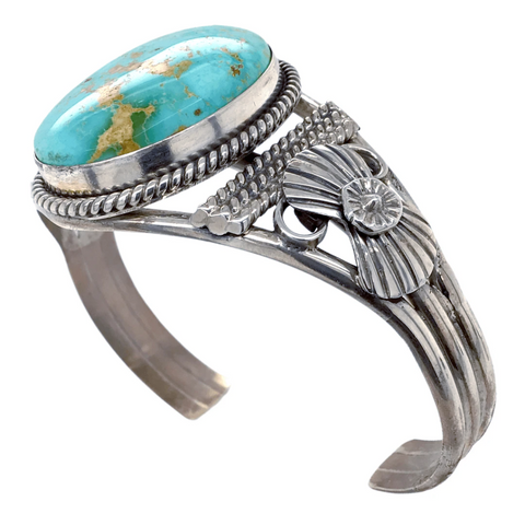 Image of Native American Bracelet - Beautiful Navajo Royston Turquoise Sterling Silver Bracelet - Mary Ann Spencer