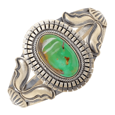 Image of Native American Bracelet - Beautiful Navajo Royston Turquoise Sterling Silver Bracelet - Ray Bennett