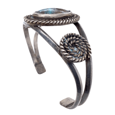 Image of Native American Bracelet - Bisbee Stone Pawn Turquoise Bracelet
