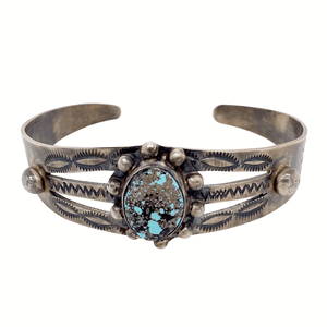Native American Bracelet - Corn Maiden's Delight Pawn Turquoise Bracelet - B. Johnson Navajo