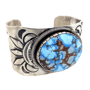 Native American Bracelet - Golden Hills Embellished Turquoise Bracelet - Navajo