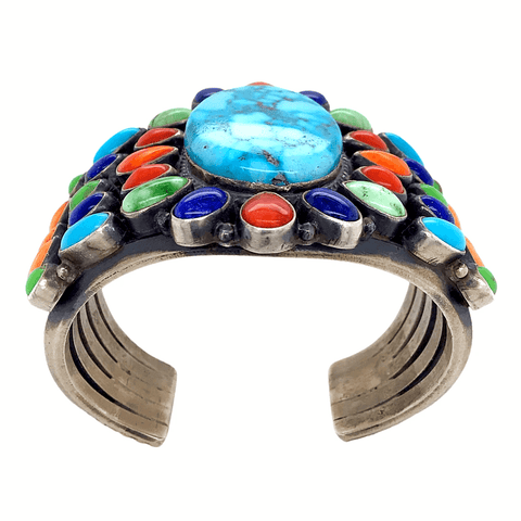 Image of Native American Bracelet - Kirk Smith Navajo Multi Stone  Cuff Bracelet - Kirk Smith