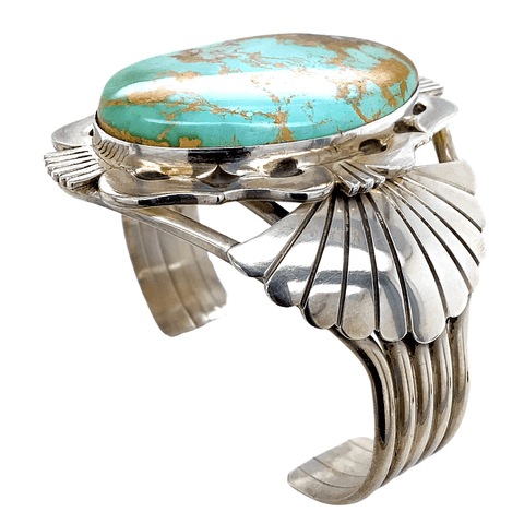 Image of Native American Bracelet - Large Show-Stopping Navajo Royston Sterling Silver Bracelet - Mary Ann Spencer
