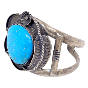 Native American Bracelet - Mirror Mirror Kingman Turquoise Pawn Bracelet