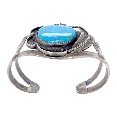Image of Native American Bracelet - Mirror Mirror Kingman Turquoise Pawn Bracelet