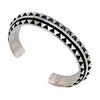 Native American Bracelet - Native American Navajo Geometric Sterling Silver Cuff Bracelet - Tahe