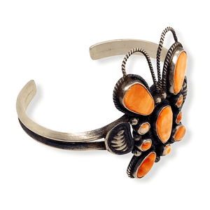 Native American Bracelet - Navajo Butterfly Bracelet With Spiny Oyster -Dean Brown