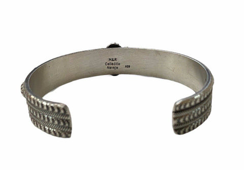 Image of Native American Bracelet - Navajo Coral Cuff Bracelet - MR Caladito