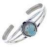 Native American Bracelet - Navajo Dry Creek Turquoise Sterling Silver Cuff Bracelet - Native American