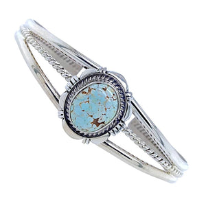 Native American Bracelet - Navajo Dry Creek Turquoise Sterling Silver Cuff Bracelet - Native American