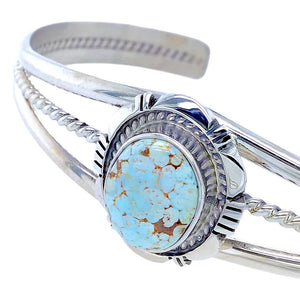 Native American Bracelet - Navajo Dry Creek Turquoise Sterling Silver Cuff Bracelet - Native American