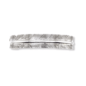 Native American Bracelet - Navajo Feather Silver Bracelet - Darlene Begay