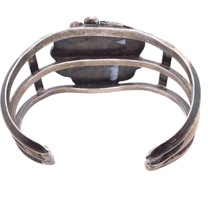 Native American Bracelet - Navajo Free Form Natural Turquoise Pawn Bracelet