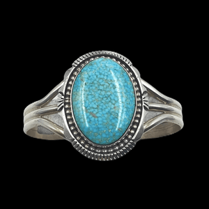 sold Navajo Kingman Spiderweb Turquoise B.racelet - Native American