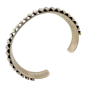 Native American Bracelet - Navajo Lightning Strike Silver Bracelet -  L. T