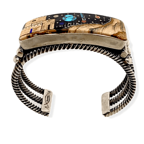 Image of Native American Bracelet - Navajo Micro Inlay Night Sky Bracelet