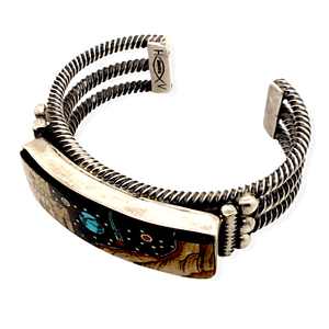 Native American Bracelet - Navajo Micro Inlay Night Sky Bracelet