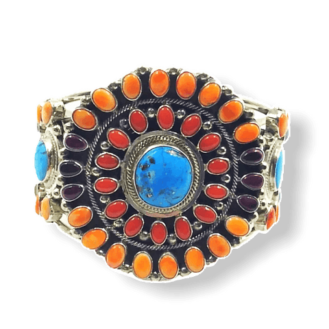 Image of sold Navajo Multi-Color Cluster B.racelet - Native American