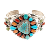 Native American Bracelet - Navajo Multi-Stone Cluster Bracelet -Kathleen Chavez