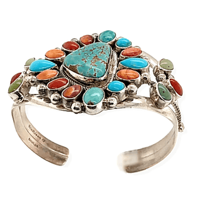 Native American Bracelet - Navajo Multi-Stone Cluster Bracelet -Kathleen Chavez