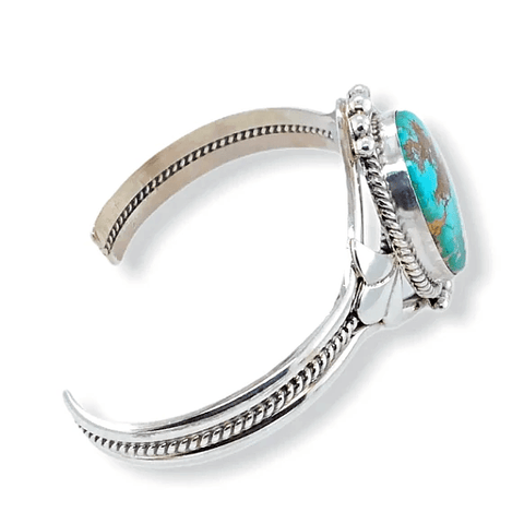 Image of Native American Bracelet - Navajo Oval Royston Turquoise Bracelet - Spencer