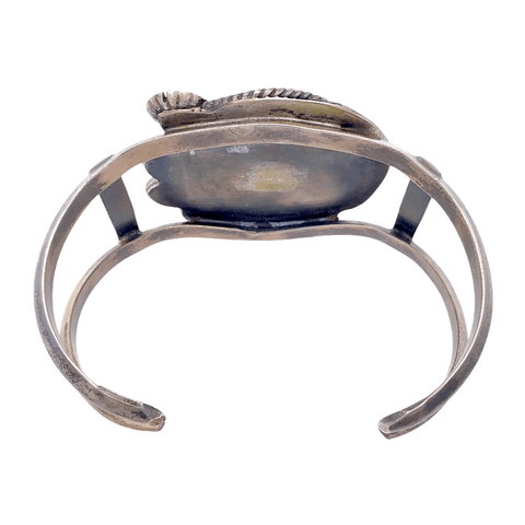 Image of Native American Bracelet - Navajo Pawn Kingman Turquoise And Silver Bracelet