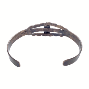 Native American Bracelet - Navajo Pawn Oval Turquoise Bracelet