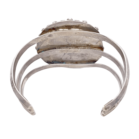 Image of Native American Bracelet - Navajo Pawn Rough Turquoise Stone Cuff Bracelet