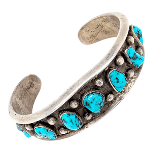 Native American Bracelet - Navajo Pawn Sleeping Beauty Turquoise Bracelet