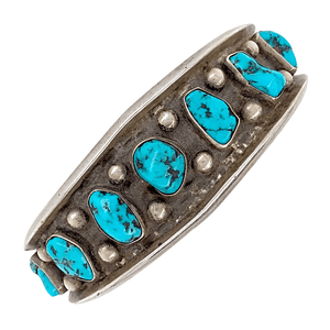 Native American Bracelet - Navajo Pawn Sleeping Beauty Turquoise Bracelet