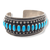 Native American Bracelet - Navajo Pawn Sleeping Beauty Turquoise Bracelet D. Clark