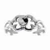 Native American Bracelet - Navajo Petite Small White Buffalo Stone Casted Sterling Silver Bracelet - Native American