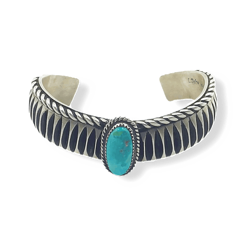 Image of Navajo Royston Turquoise "V" Bracelet - Native American
