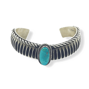 Navajo Royston Turquoise "V" Bracelet - Native American