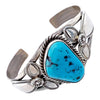 Native American Bracelet - Navajo Sleeping Beauty Turquoise Sterling Silver Bracelet - Mary Ann Spencer