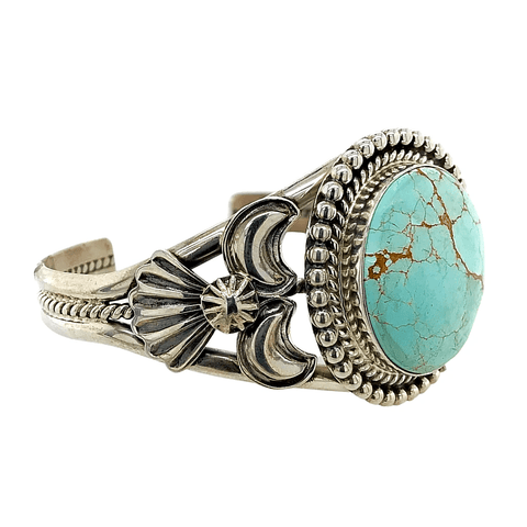 Image of Native American Bracelet - Navajo Sterling Silver  #8 Turquoise Bracelet - Mary Ann Spencer