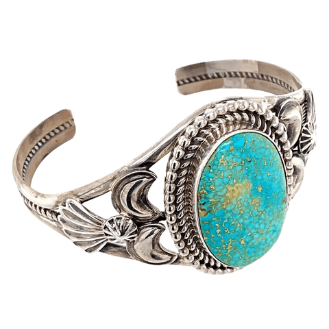 Image of Native American Bracelet - Navajo Turquoise Mountain Embellished Bracelet - Mary Ann Spencer