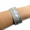 Native American Bracelet - Navajo Wide Hammered Sterling Silver Cuff Bracelet - Maloney - Native American