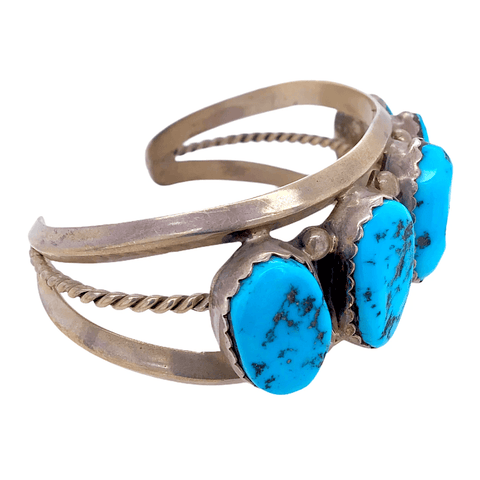 Image of Native American Bracelet - Pawn Kingman Turquoise Cuff Bracelet
