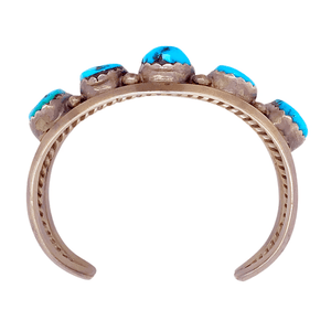 Native American Bracelet - Pawn Kingman Turquoise Cuff Bracelet