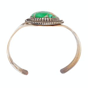 Native American Bracelet - Pawn Royston Turquoise Moss Oval Bracelet - Ray Bennett