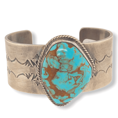 Image of Native American Bracelet - Ray Nez Turquoise Bracelet -Navajo
