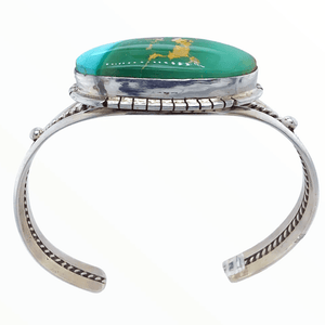 Native American Bracelet - Royston Elongated Oval Bracelet - Samson Edsitty Navajo